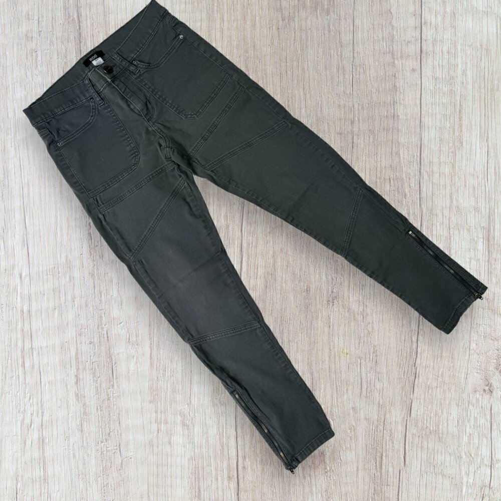 BDG Urban Outfitters Gray Olive Green Skinny Ankle Zip Stretch Utility Pants 27
